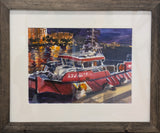 "Fireboat and Glimmering Lights - River Street" by Joshua Hatfield