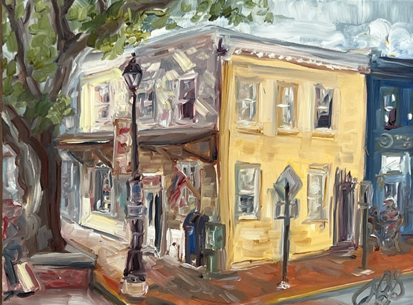 "Savannah City Market - Yellow & Blue" by Nancy Livengood