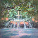 "Moonlight over Forsyth Fountain" by Katherine LaPlace Meade